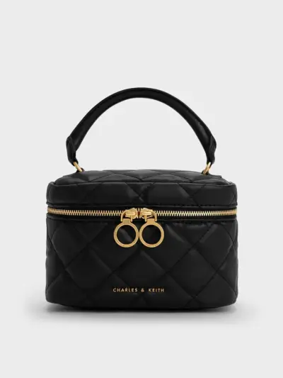 Quilted Two-Way Zip Bag